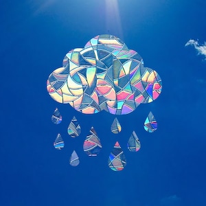 Rainbow Cloud Suncatcher: Removable Window Decal