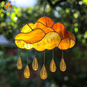 Digital Download Stained Glass Cloud Pattern | Festive Suncatcher Design | Hobby License Download